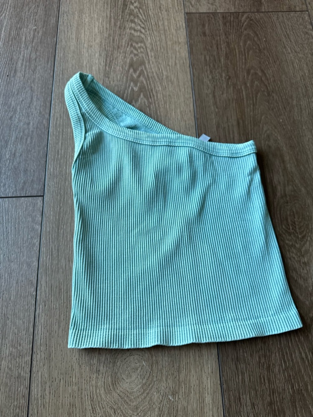 Nikibiki One-Shoulder Ribbed Tank Top - Mint